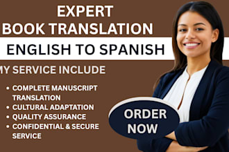 professionally translate your book into english, french, spanish, or portuguese