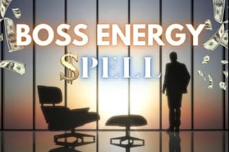 cast powerful boss energy spell,success, and confidence for ultimate achievement