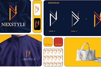 design a modern monogram logo with your initials