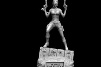 sculpt 3d model, actin figurine, 3d miniature printing, tabletop minis, terrain