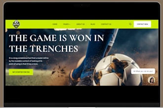 build tournament website gaming website sport website esport football website