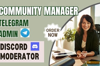 be telegram admin community manager discord moderator and chatter