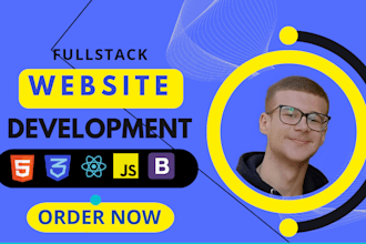 be full stack web developer for website development  backend frontend
