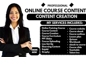 create course content, curriculum on kajabi, teachable, thinkific, graphy, skool