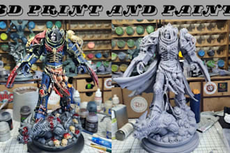 3d print and paint miniatures warhammer bust statues action figures model figure