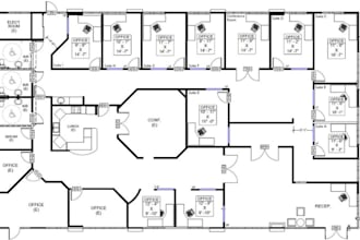 create professional 2d floor plans for commercial architecture projects