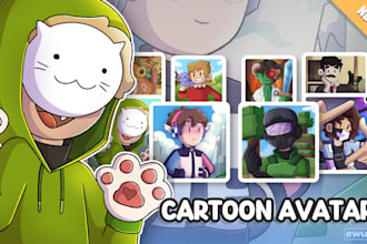 design and draw a cartoon avatar for profile picture