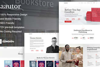 author website, ebook website, book author website, ebook landing page
