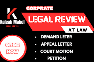 do legal research write legal motion petition legal complaints legal contract UK