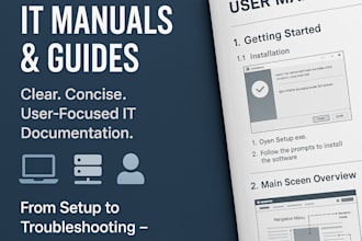 write clear user manuals or IT guides