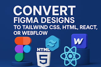 convert figma to tailwind css, figma to html, figma to react, figma to web flow