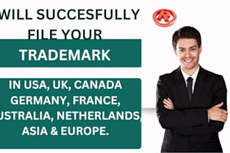 do trademark registration in USA, UK, canada, australia, netherlands and france