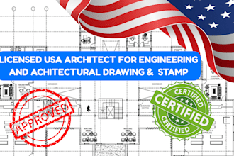 draw architectural drawing, engineering drawing, stamp city permits, floor plan