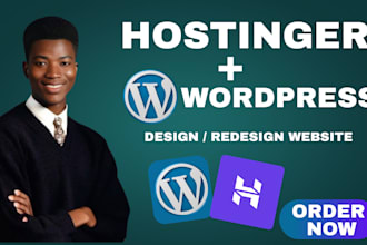 do wordpress website design or redesign on bluehost, hostinger, godaddy