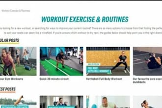 workout website gym website personal trainer sports website fitness website