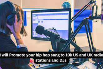 promote your hip hop song to 10k US and UK radio stations and djs