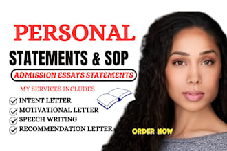 edit personal statements, college admission essays, sop, letter of intent