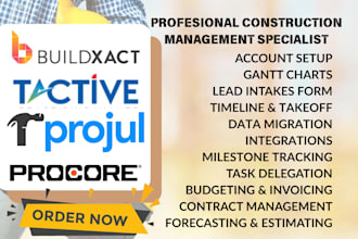 construction erp crm tactive buildxact levesys projul procore constructiononline