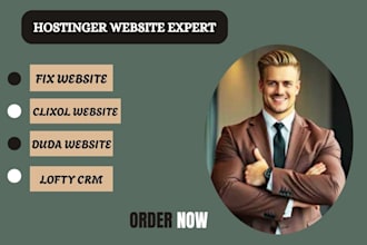 design hostinger website on clixlo website lofty crm godaddy duda website ionos