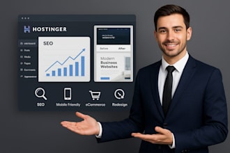 design hostinger website on clixlo website lofty crm godaddy duda website ionos
