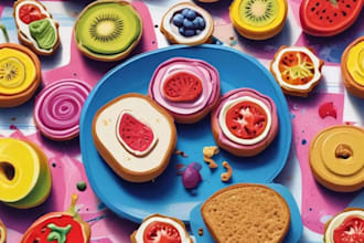 design food pop art of your food pop art