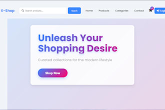 develop ecommarce websites with python django, javascript