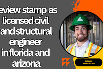 sign, stamp and seal f, ca architectural drawings for USA city permit mep