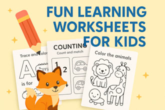 design fun and printable kids worksheets and activity sheets