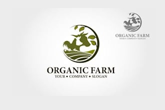create awesome natural organic agriculture logo design