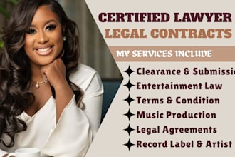 be your lawyer for startup entertainments, legal agreements, contract drafting