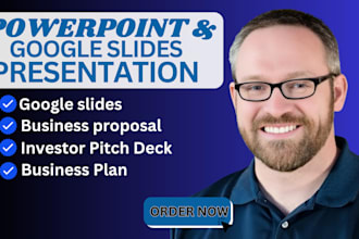 do powerpoint presentation, google slide and redesign company powerpoint