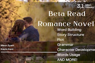 beta read your book, novel, romance, history, and alpha reader