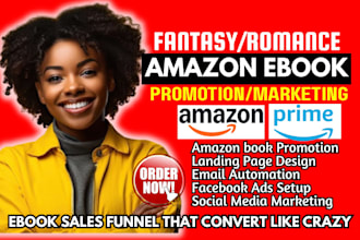 do organic amazon ebook promotion, fantasy, romance book marketing KDP ads sales