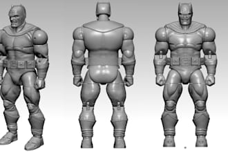 create 3d action figure,articulated action figure sculpt 3d object for printing