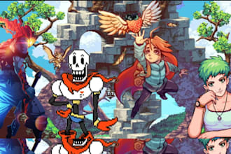 create unique custom pixelart sprites characters for your game or nft collection