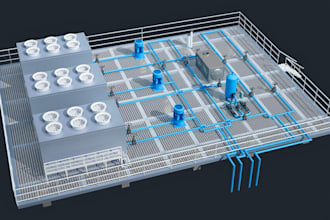 design detailed 3d hvac, mep chiller plant and any mechanical equipment layouts
