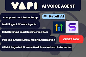 automate vapi ai calling agent, ghl chatbot retell ai voice age and make com,