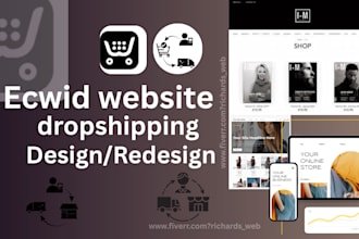 build ecommerce ecwid website seo design redesign dropshipping store development