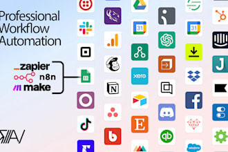 be creating workflow automation, on zapier, make