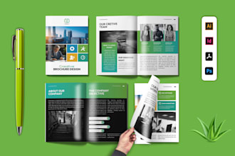 design corporate brochure, business brochure, company profile and annual report