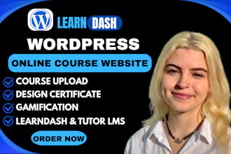 build wordpress elearning website with learndash, buddyboss and tutor lms