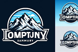 design a unique custom mountain logo for your brand or outdoor business