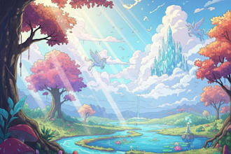 create a fantastical, enchanted setting and all concept art