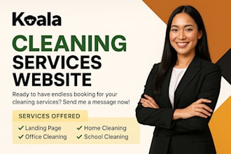 build koala booking website for cleaning business