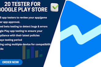 provide 20 active testers for google play console testing