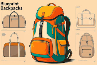 design bag luggage tech pack duffle handbag backpack tech for factory design