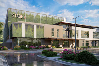 redesign 3d recreation centre,shop mall, office building,warehouse,cgi rendering