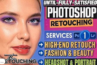 l high end natural photo editing retouching for headshot portrait fashion beauty