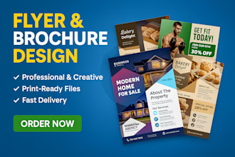 design a3 a4 a5 flyers,brochures, booklets, and company profiles print ready