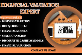 build financial models, dcf, lbo, and perform business valuation analysis